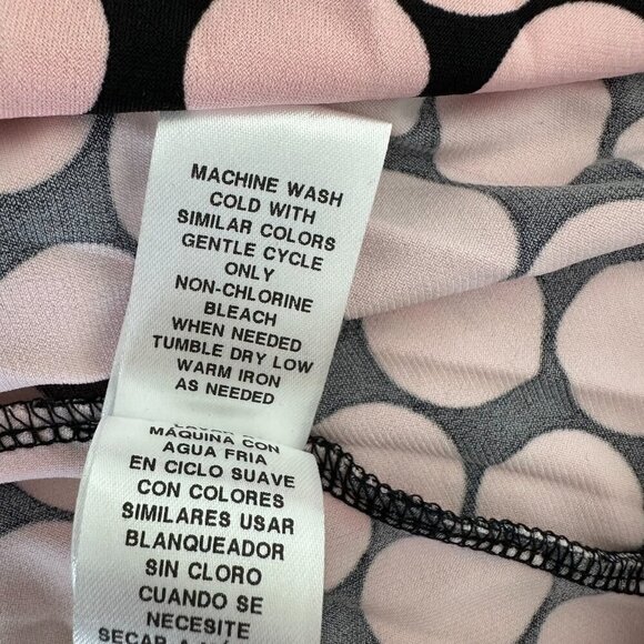 NWT London Times Pleated Dress Size 12 Keyhole Sleeveless Polka Dot Pink - Picture 7 of 12